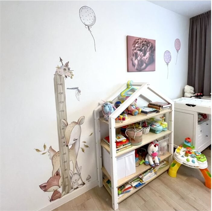 Miško žvėrių – augimo matuoklio lipdukas