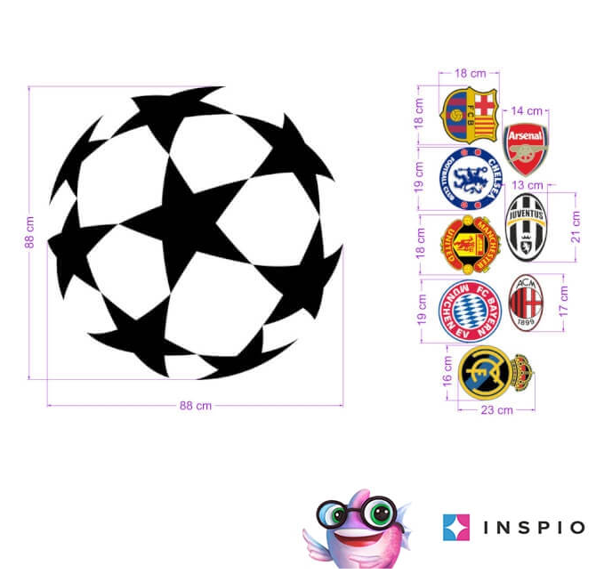 Lipdukai ant sienų. Futbolo klubai. UEFA