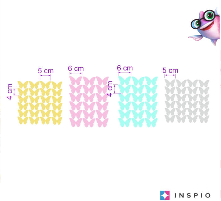 Lipdukai vaikų kambariui - Žaismingi spalvingi drugeliai