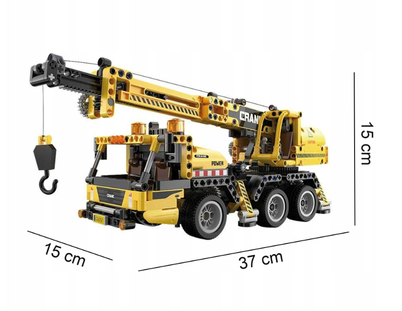 CaDA konstruktorius TECHNIC KRANAS 37 CM DIDELĖ STATYBINĖ TRANSPORTO PRIEMONĖ 658 EL.