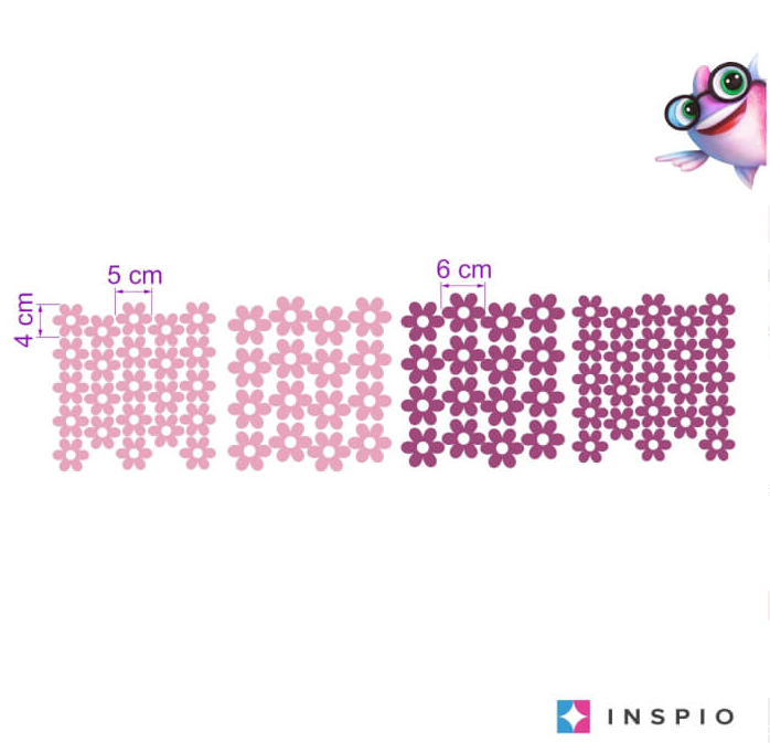 Sieniniai lipdukai mergaičių kambariui - Gėlės rožinės spalvos