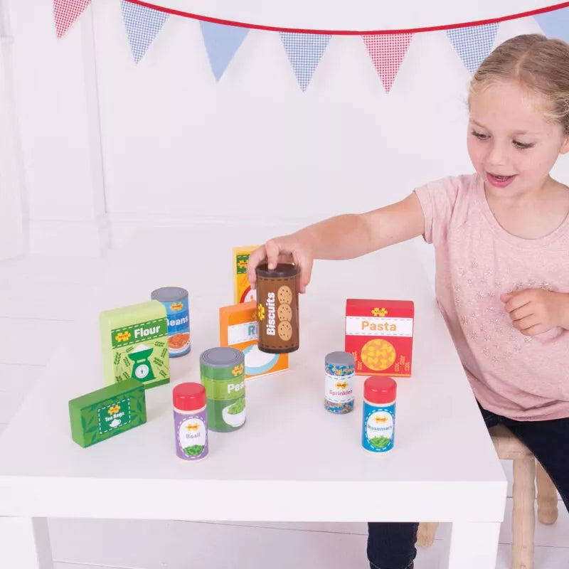 Bigjigs medinis produktų rinkinys (11 vnt.)