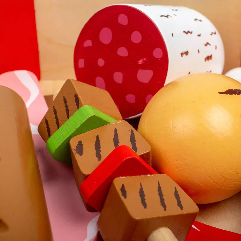 Bigjigs medinių mėsos produktų dėžutė (9 el.)
