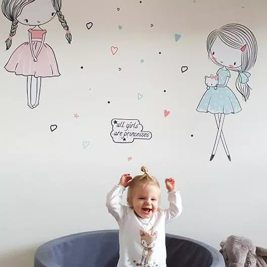 INSPIO fėjos, lipdukai mėtų ir pudros rausvos spalvos
