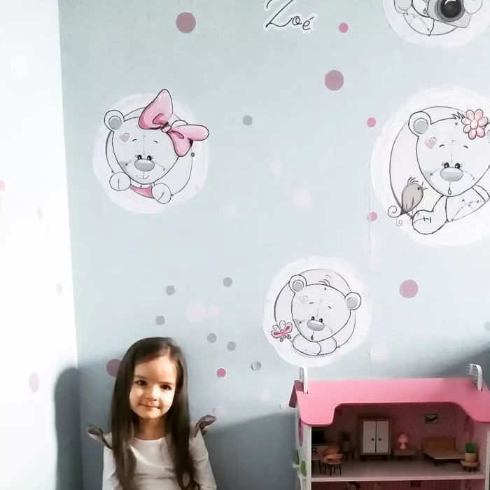 Lipdukas berniukams „Meškiukai su vaiko vardu“