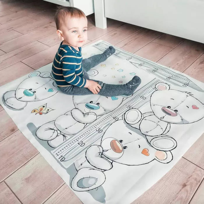 INSPIO vaiko augimo matuoklio lipdukas vaiko miegamajam „Meškiukai“