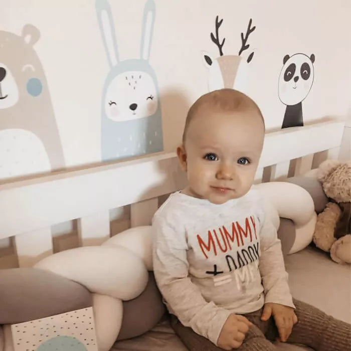 Gyvūnai – tekstiliniai lipdukai vaikų kambariui