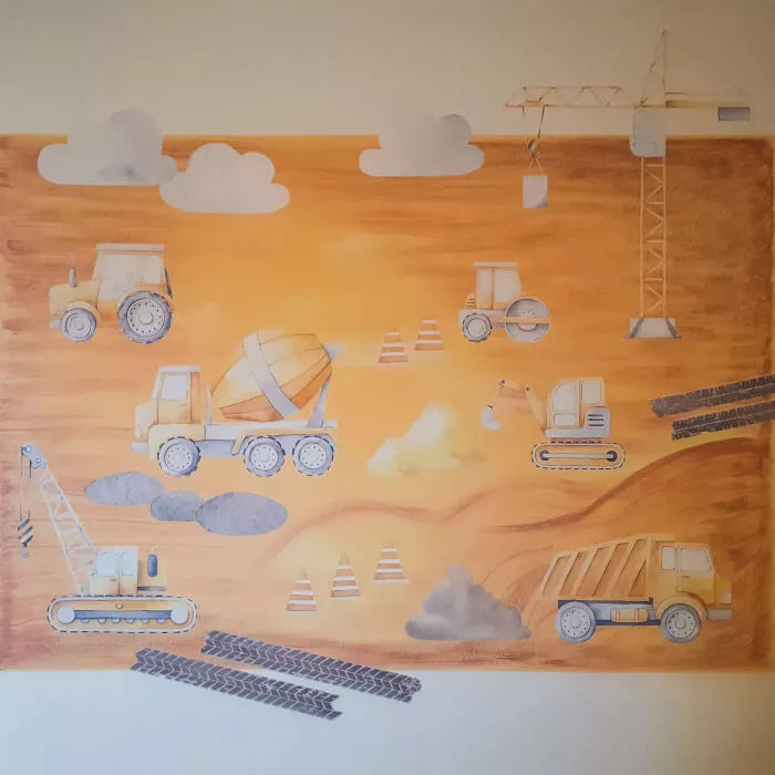 Sieninia lipdukai „Statybų transporto priemonės“
