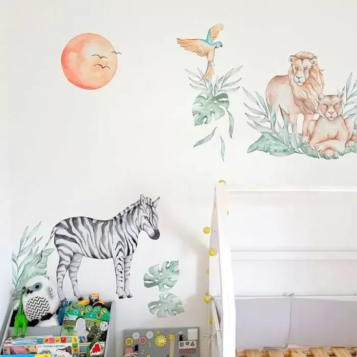 Sieniniai lipdukai – dramblys ir zebras iš SAFARIO