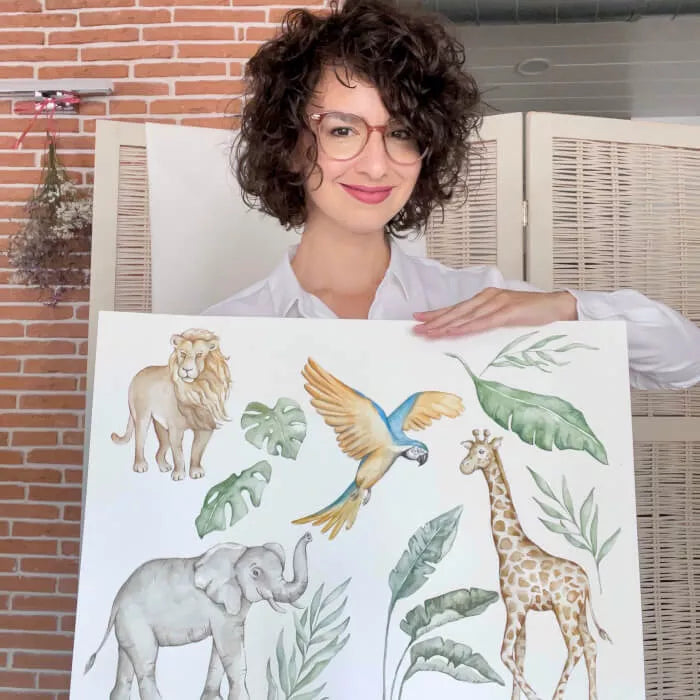 Sieninis lipdukas – SAFARI laukinės gamtos gyvūnai
