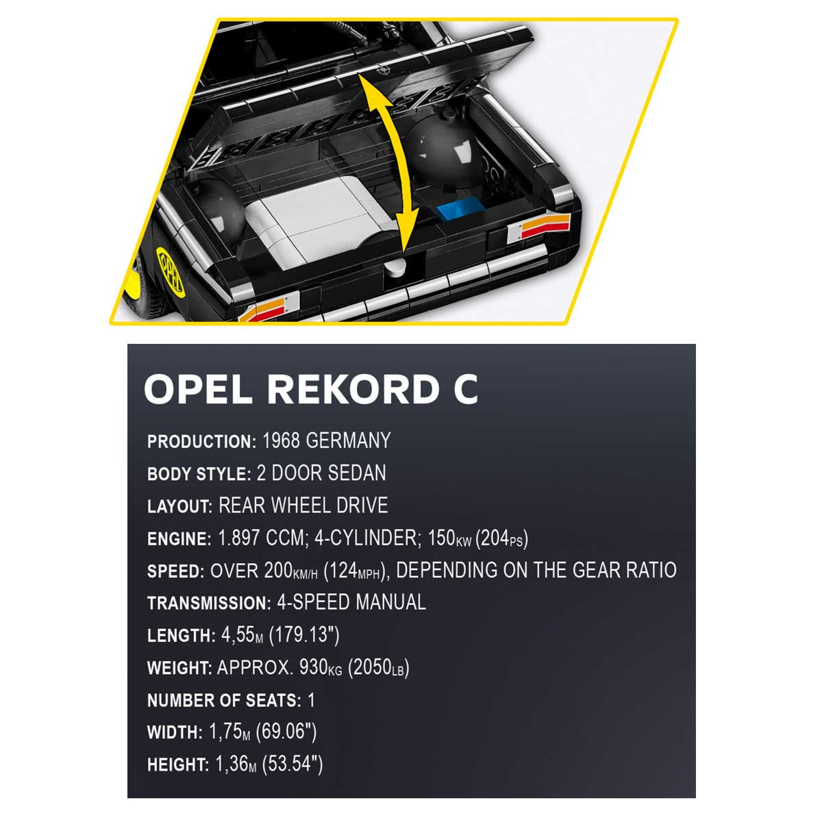 Opel Rekord C 1:12 Konstruktorius