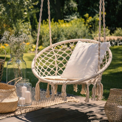 Pakabinamas hamakas kėdė sūpynė Boho