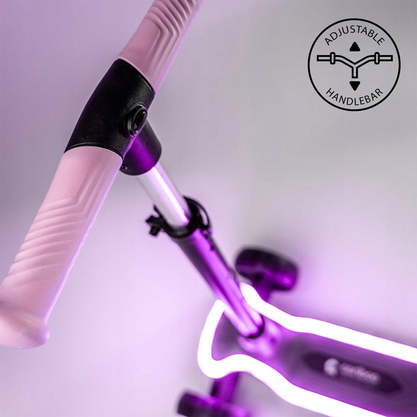 LED šviečiantis paspirtukas rožinis