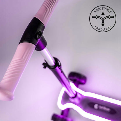 LED šviečiantis paspirtukas rožinis