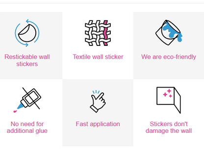 Rudos spalvos lipdukas su stirna vaikų kambariui