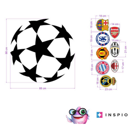 Lipdukai ant sienų. Futbolo klubai. UEFA
