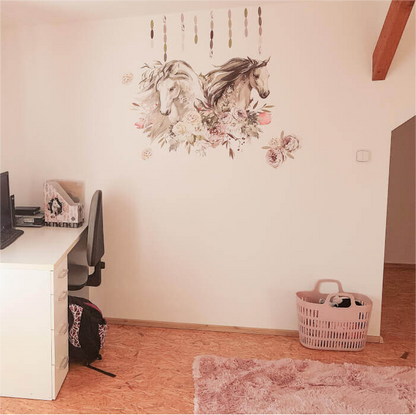 Romantiškas lipdukas su žirgais – lipdukai paaugliams