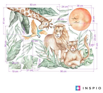 Sienų lipdukas - SAFARI gyvūnai iš dykumos