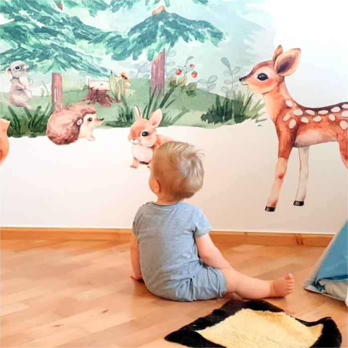 Miško gyvūnai – lipdukai vaikams
