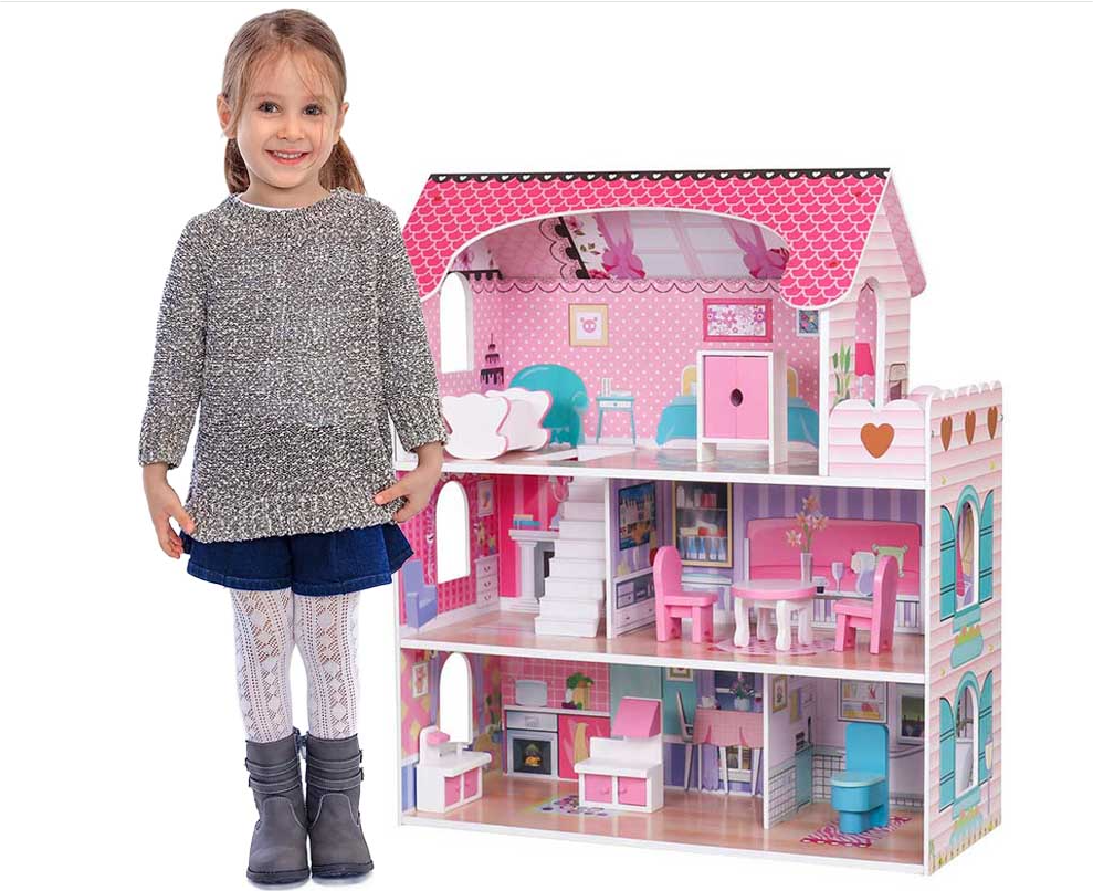 Lėlių namelis EcoKidWood - 70cm