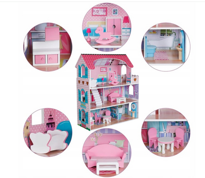 Lėlių namelis EcoKidWood - 70cm