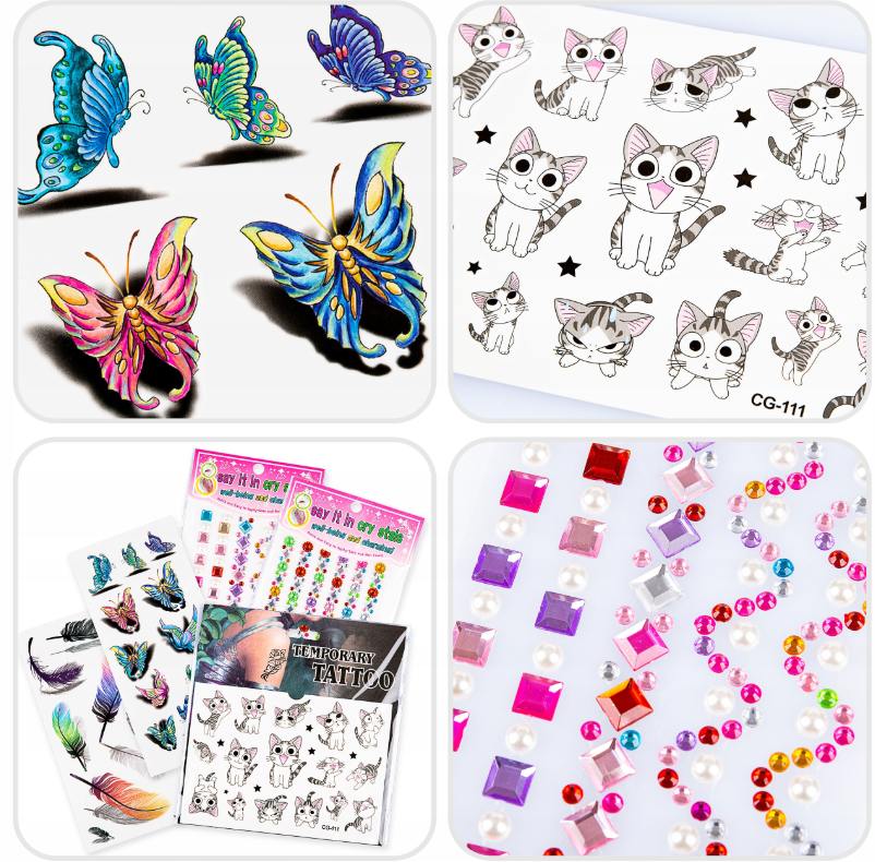 KINDERPLAY DIDELIS MEDINIS STALAS VAIKAMS MERGAITĖMS 105,5 cm + Tatuiruotės