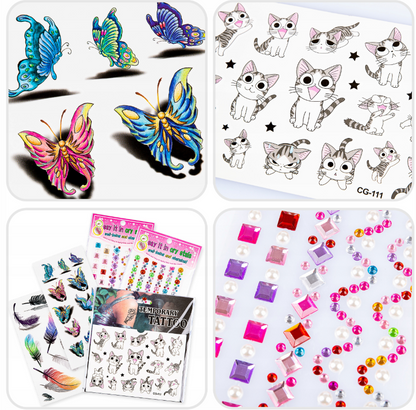 KINDERPLAY DIDELIS MEDINIS STALAS VAIKAMS MERGAITĖMS 105,5 cm + Tatuiruotės