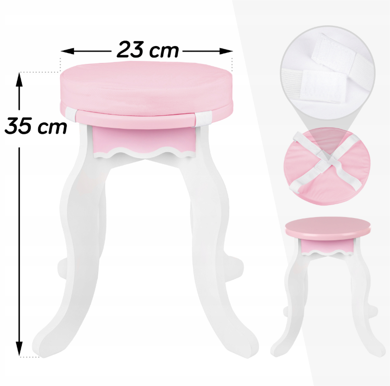 KINDERPLAY DIDELIS MEDINIS STALAS VAIKAMS MERGAITĖMS 105,5 cm + Tatuiruotės