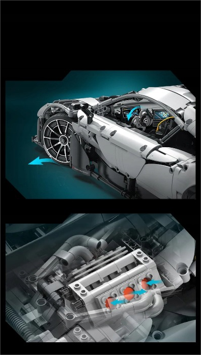 CaDA Master konstruktorius MERCEDES AMG ONE SPORTS CAR 3295EL NUOTOLINIO VALDYMO RC +LED