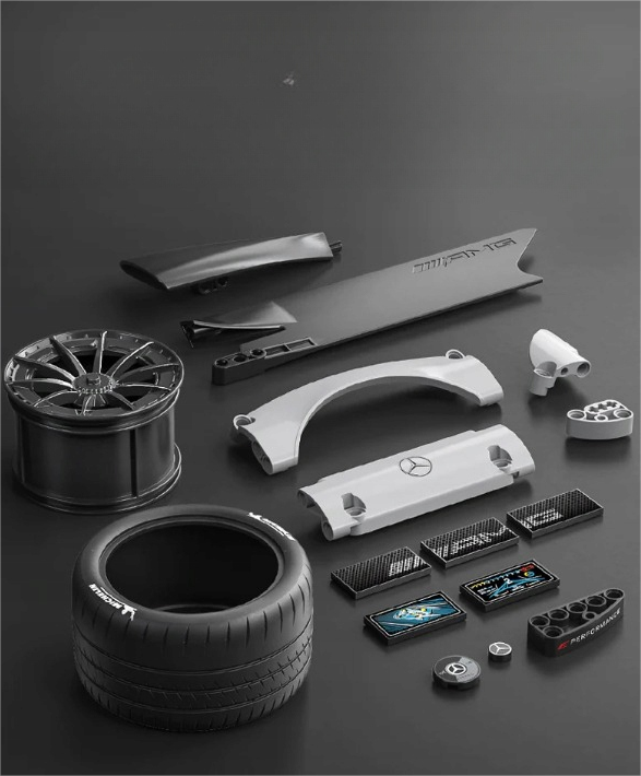 CaDA Master konstruktorius MERCEDES AMG ONE SPORTS CAR 3295EL NUOTOLINIO VALDYMO RC +LED