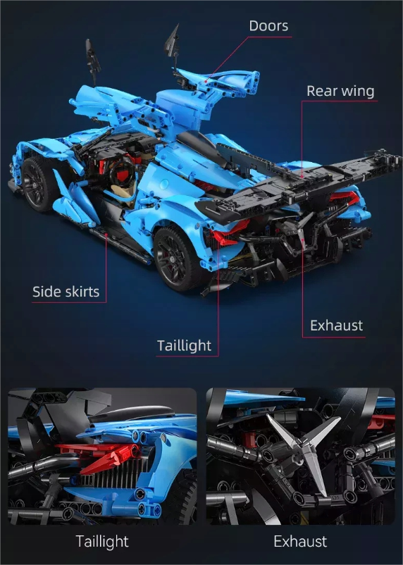 CaDA Master konstruktorius  SPORTINIS AUTOMOBILIS 60 CM V12 HYPERCAR RECING TRANSPORTO 3865 EL.