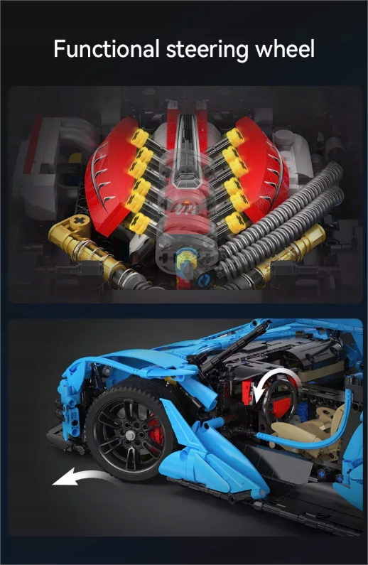 CaDA Master konstruktorius  SPORTINIS AUTOMOBILIS 60 CM V12 HYPERCAR RECING TRANSPORTO 3865 EL.