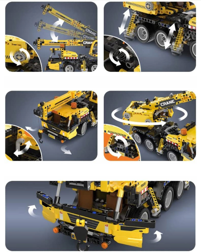 CaDA konstruktorius TECHNIC KRANAS 37 CM DIDELĖ STATYBINĖ TRANSPORTO PRIEMONĖ 658 EL.