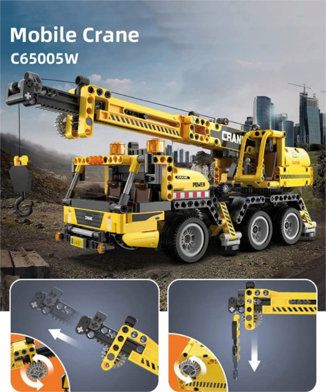 CaDA konstruktorius TECHNIC KRANAS 37 CM DIDELĖ STATYBINĖ TRANSPORTO PRIEMONĖ 658 EL.