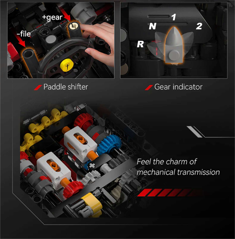 CaDA Master konstruktorius SPORTINIS AUTOMOBILIS 60CM VIVA HYPERCAR RACING CAR 4739 EL.