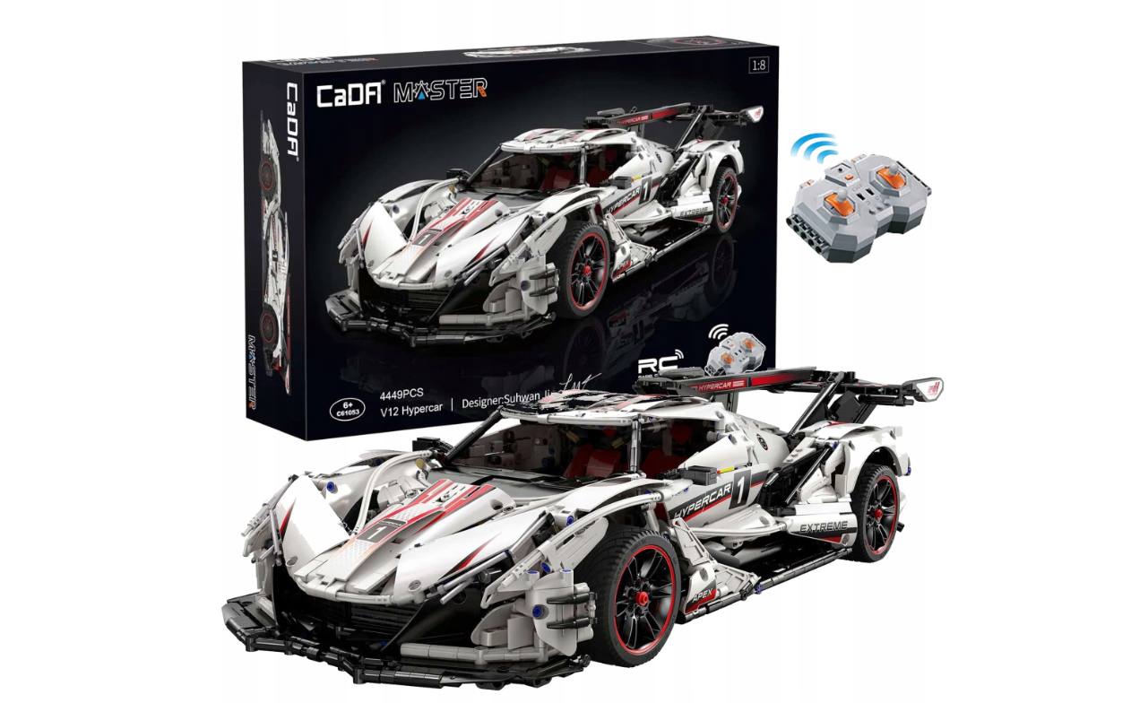 CADA Master konstruktorius HYPER CAR V12 4449 EL. RC PRO MAITINIMO SISTEMA