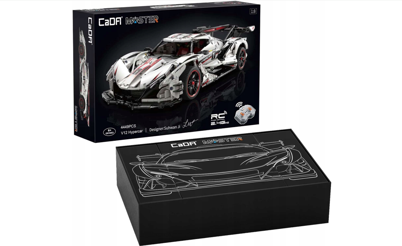 CADA Master konstruktorius HYPER CAR V12 4449 EL. RC PRO MAITINIMO SISTEMA