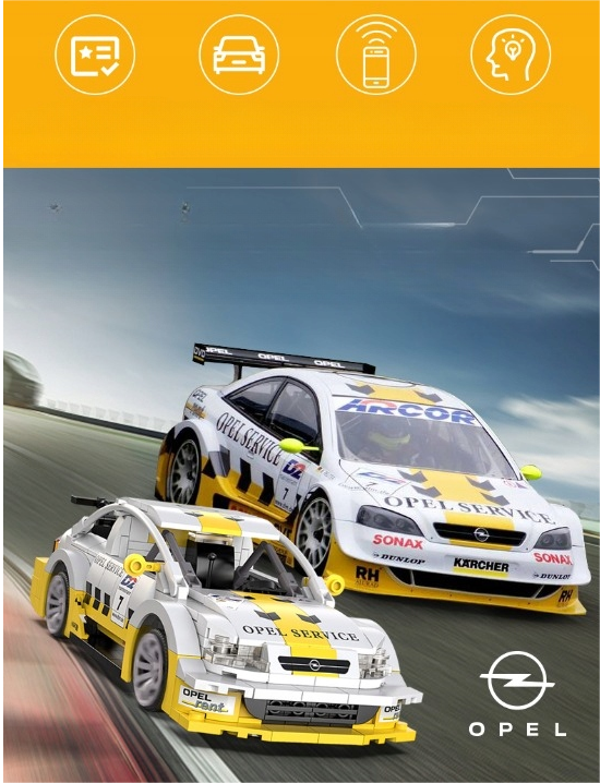 CaDA konstruktorius NUOTOLINIO PULTO VALDYMO AUTOMOBILIŲ OPEL ASTRA V8 COUPE DUAL MODE 330 EL