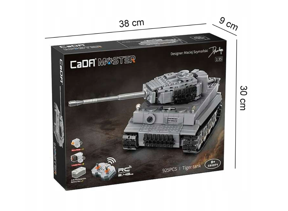 CaDA konstruktorius TIGER TANK 925 EL. NUOTOLINIO PULTO VALDOMA PRO POWER RC SISTEMA