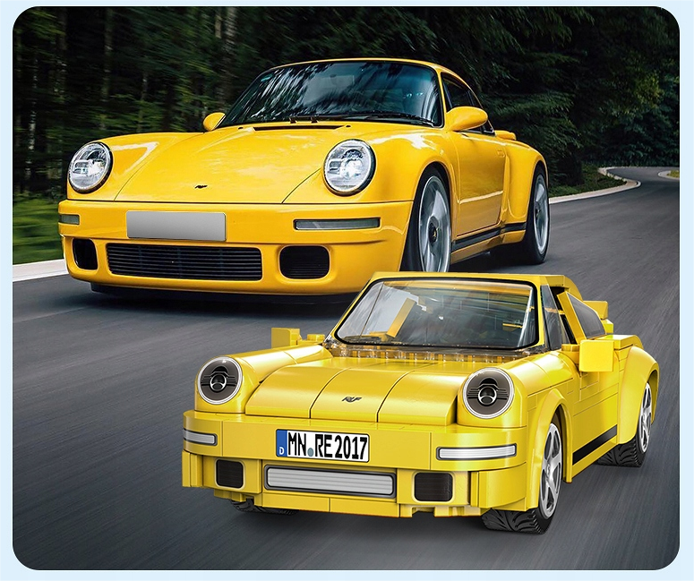 CaDA konstruktorius NUOTOLINIO VALDYMO SPORTINIS AUTOMOBILIS RUF CTR YELLOWBIRD 222 EL RC