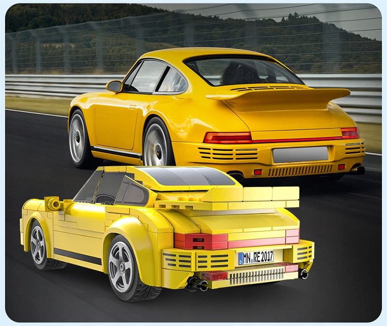 CaDA konstruktorius NUOTOLINIO VALDYMO SPORTINIS AUTOMOBILIS RUF CTR YELLOWBIRD 222 EL RC