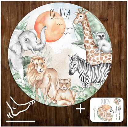 Vaikiški miegamojo kilimėliai INSPIO - SAFARI