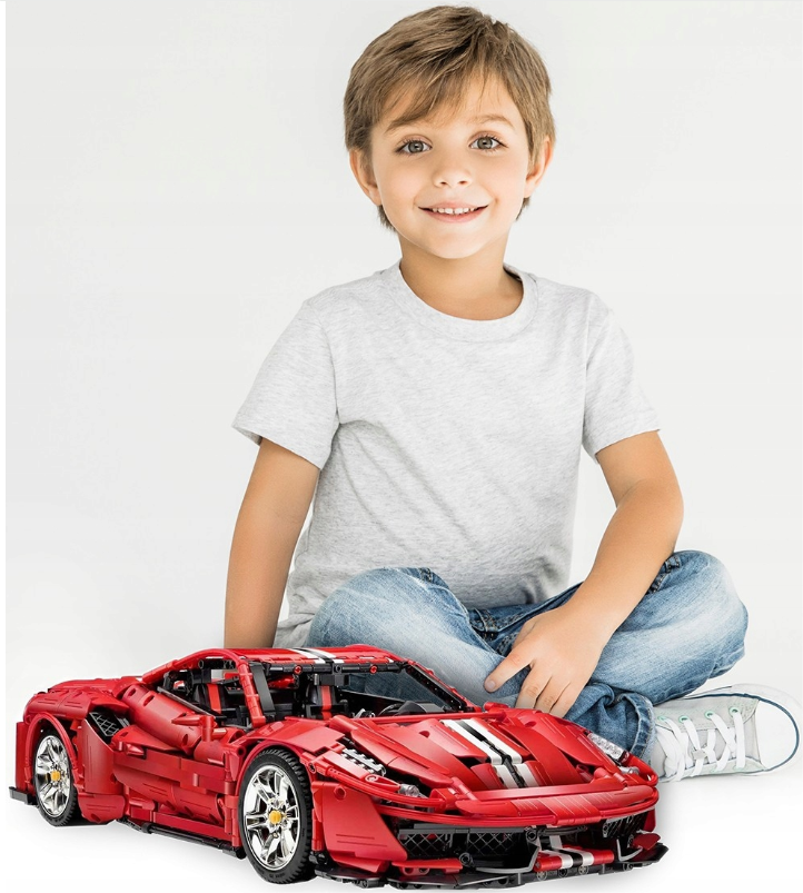 CaDA konstruktorius ITALIŠKAS SUPER AUTOMOBILIS 3187 EL. NUOTOLINIO PULTO VALDYMAS RC PRO POWER + LED