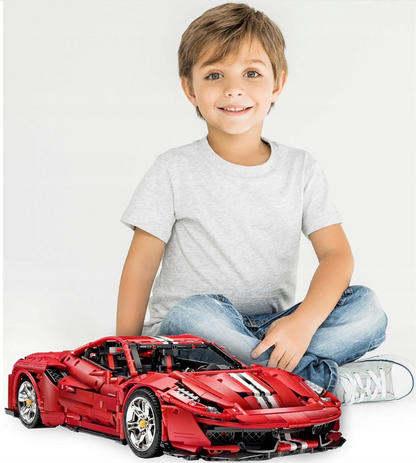CaDA konstruktorius ITALIŠKAS SUPER AUTOMOBILIS 3187 EL. NUOTOLINIO PULTO VALDYMAS RC PRO POWER + LED