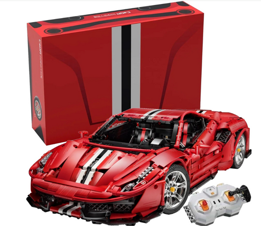 CaDA konstruktorius ITALIŠKAS SUPER AUTOMOBILIS 3187 EL. NUOTOLINIO PULTO VALDYMAS RC PRO POWER + LED