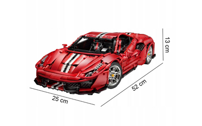 CaDA konstruktorius ITALIŠKAS SUPER AUTOMOBILIS 3187 EL. NUOTOLINIO PULTO VALDYMAS RC PRO POWER + LED