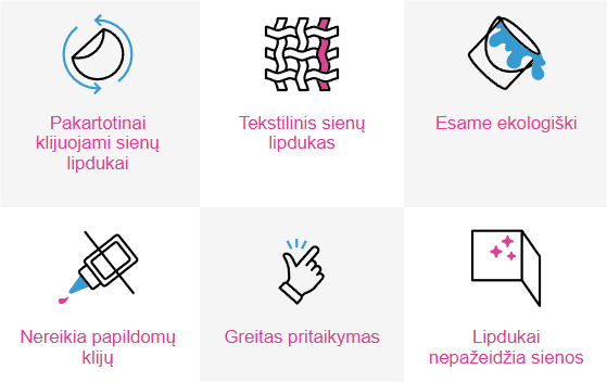 Akvareliniai sieniniai lipdukai aplink duris