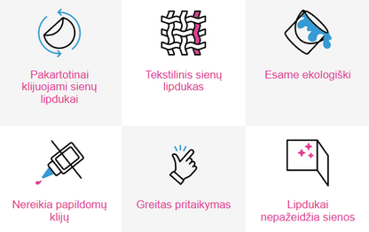 Akvareliniai sieniniai lipdukai aplink duris