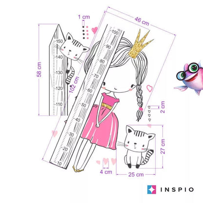 INSPIO ūgio matuoklis „Princesė su katinu“