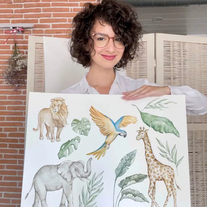 Sieninis lipdukas – SAFARI laukinės gamtos gyvūnai